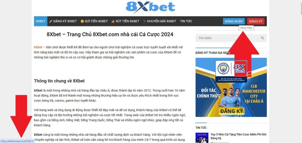 Các trang web giả mạo sử dụng tên 8xbet